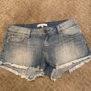 Denim low rise shorts